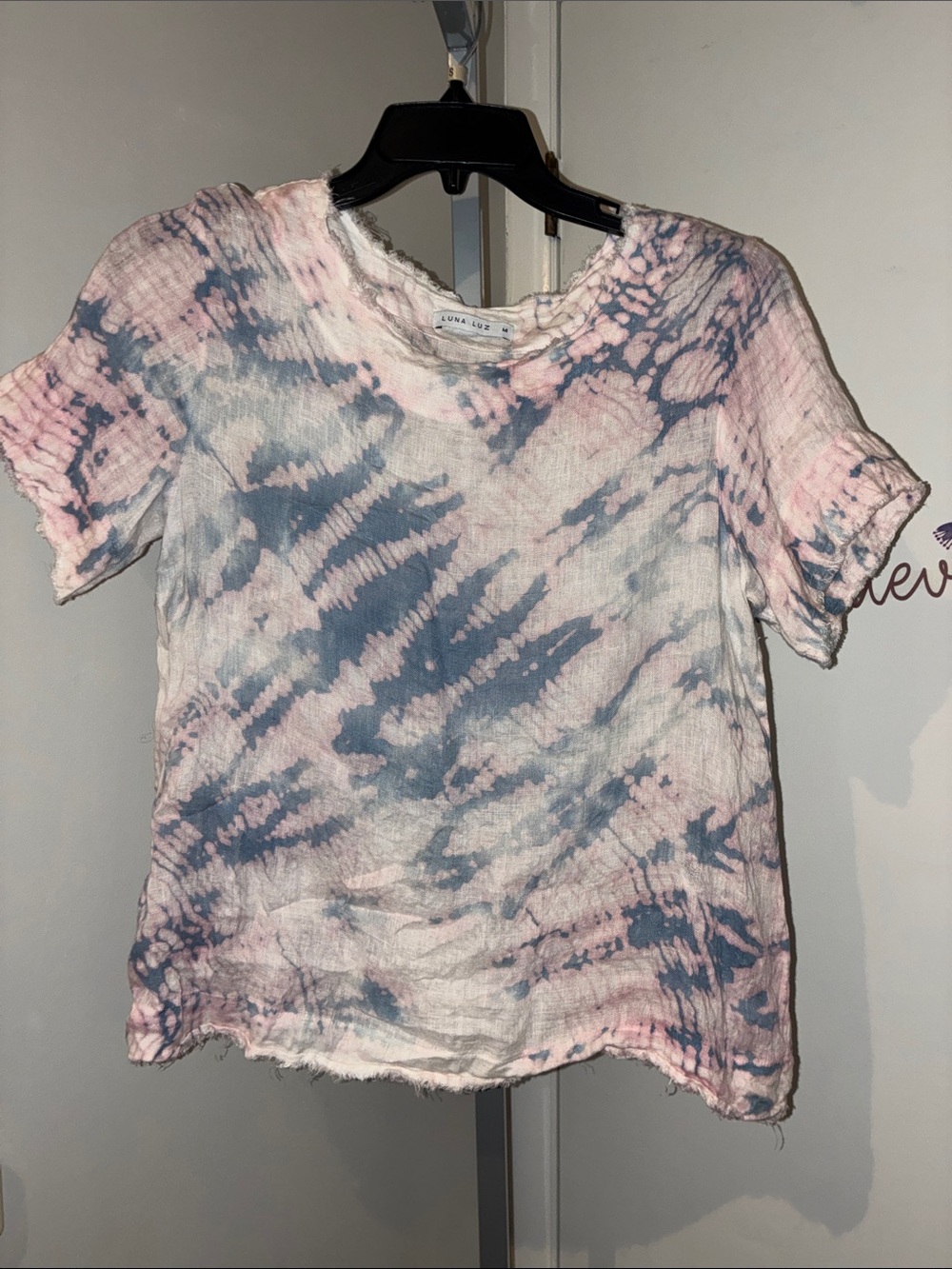 Linen Top Short Sleeve Pastel colors Luna Luz Tee